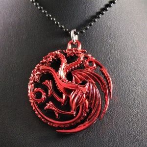 Steel Game of Thrones Targaryen Dragon Pendant